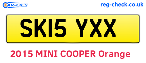SK15YXX are the vehicle registration plates.