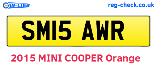 SM15AWR are the vehicle registration plates.