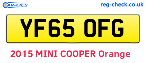 YF65OFG are the vehicle registration plates.