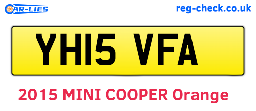 YH15VFA are the vehicle registration plates.