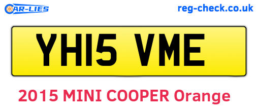 YH15VME are the vehicle registration plates.