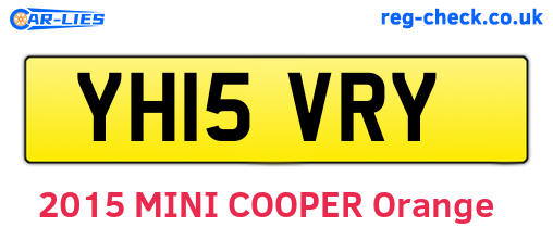 YH15VRY are the vehicle registration plates.