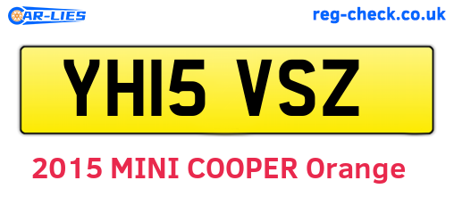 YH15VSZ are the vehicle registration plates.