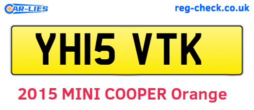 YH15VTK are the vehicle registration plates.