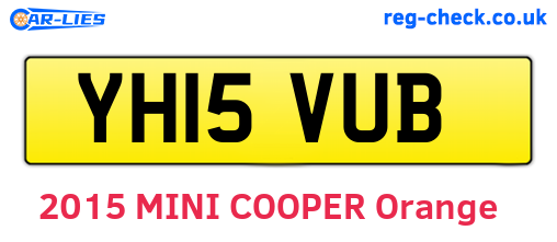 YH15VUB are the vehicle registration plates.
