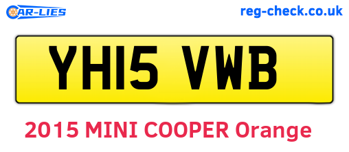 YH15VWB are the vehicle registration plates.