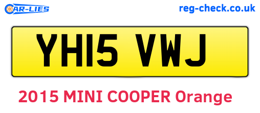 YH15VWJ are the vehicle registration plates.