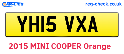 YH15VXA are the vehicle registration plates.