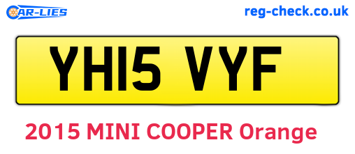 YH15VYF are the vehicle registration plates.