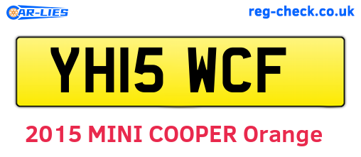 YH15WCF are the vehicle registration plates.