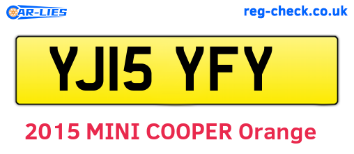 YJ15YFY are the vehicle registration plates.