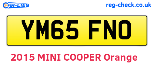 YM65FNO are the vehicle registration plates.