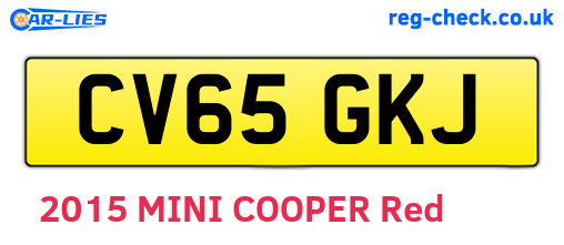CV65GKJ are the vehicle registration plates.