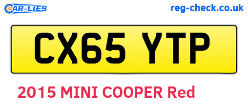 CX65YTP are the vehicle registration plates.
