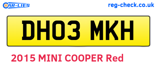 DH03MKH are the vehicle registration plates.