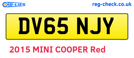 DV65NJY are the vehicle registration plates.