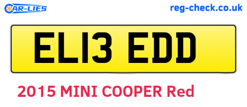 EL13EDD are the vehicle registration plates.