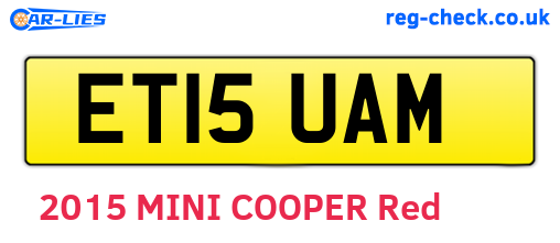 ET15UAM are the vehicle registration plates.