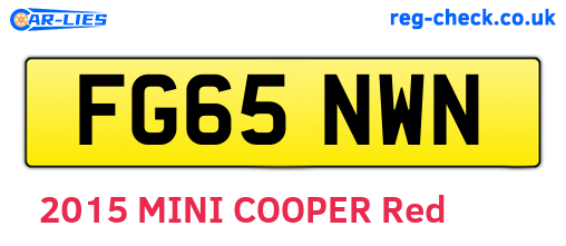 FG65NWN are the vehicle registration plates.