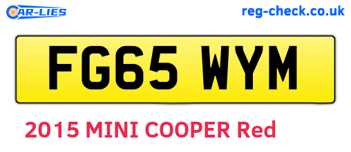 FG65WYM are the vehicle registration plates.