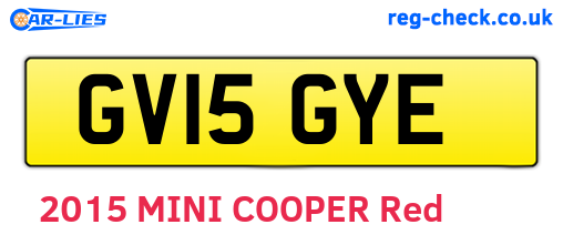GV15GYE are the vehicle registration plates.