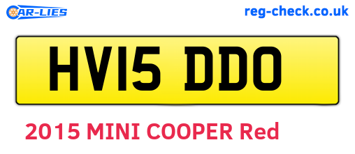 HV15DDO are the vehicle registration plates.