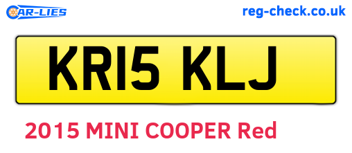 KR15KLJ are the vehicle registration plates.
