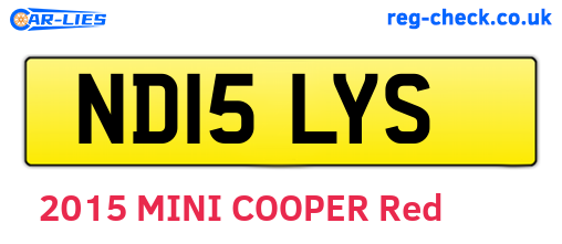 ND15LYS are the vehicle registration plates.