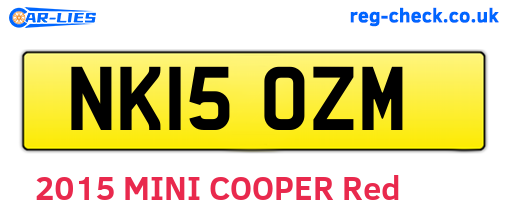 NK15OZM are the vehicle registration plates.