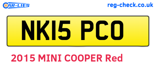NK15PCO are the vehicle registration plates.