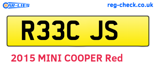 R33CJS are the vehicle registration plates.