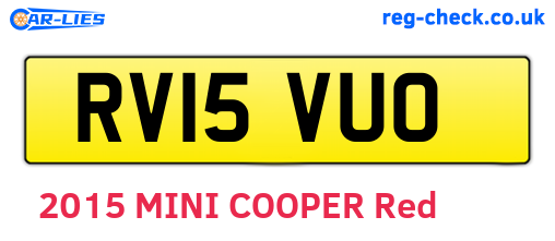 RV15VUO are the vehicle registration plates.