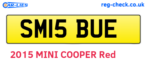 SM15BUE are the vehicle registration plates.
