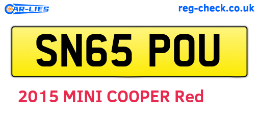 SN65POU are the vehicle registration plates.