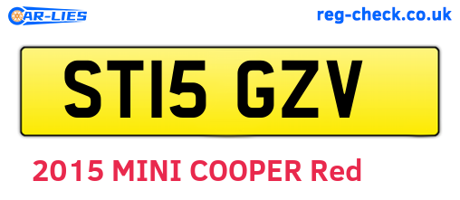 ST15GZV are the vehicle registration plates.