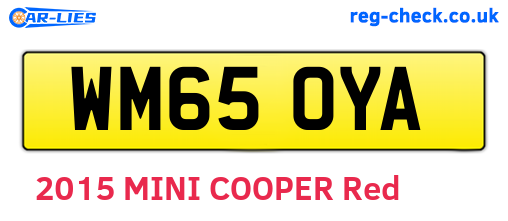 WM65OYA are the vehicle registration plates.