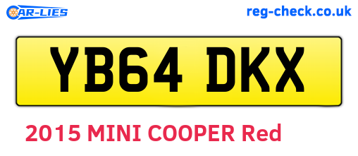 YB64DKX are the vehicle registration plates.