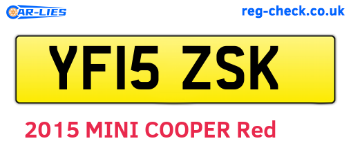 YF15ZSK are the vehicle registration plates.