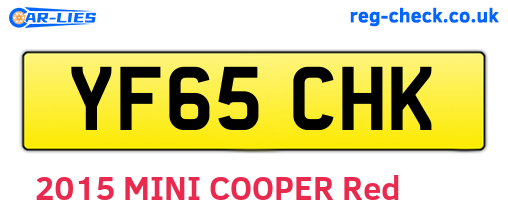 YF65CHK are the vehicle registration plates.