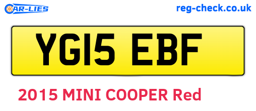 YG15EBF are the vehicle registration plates.