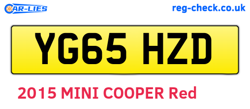 YG65HZD are the vehicle registration plates.