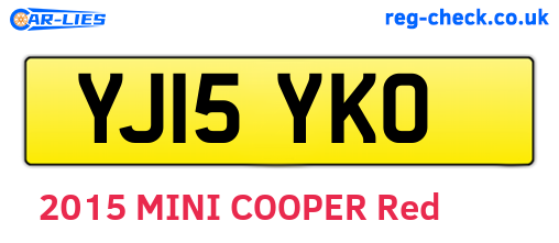 YJ15YKO are the vehicle registration plates.