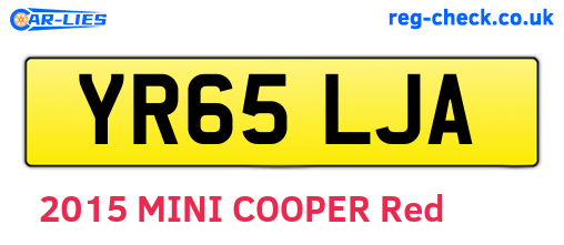 YR65LJA are the vehicle registration plates.