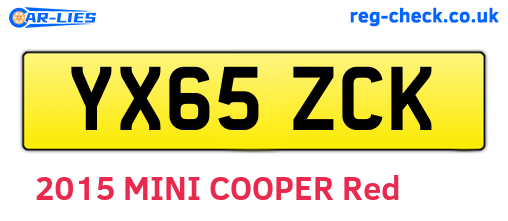 YX65ZCK are the vehicle registration plates.