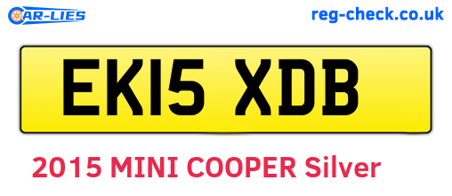 EK15XDB are the vehicle registration plates.