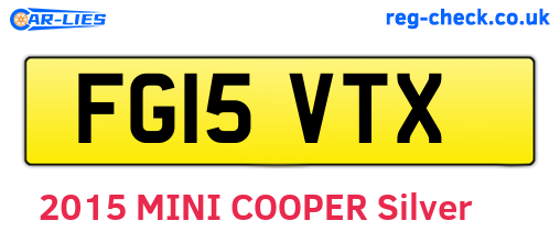 FG15VTX are the vehicle registration plates.
