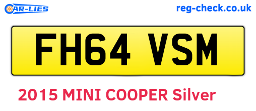 FH64VSM are the vehicle registration plates.