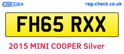 FH65RXX are the vehicle registration plates.