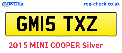 GM15TXZ are the vehicle registration plates.