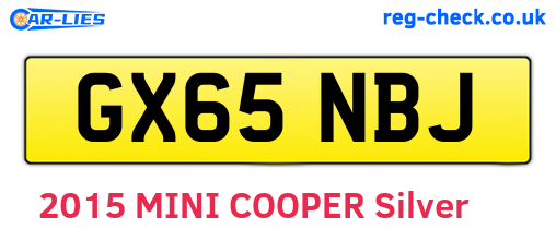 GX65NBJ are the vehicle registration plates.